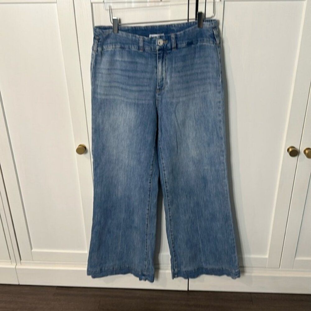 Paige Sutton Premium Denim Wide leg Jean with Curved Waistband - Picture 4 of 6